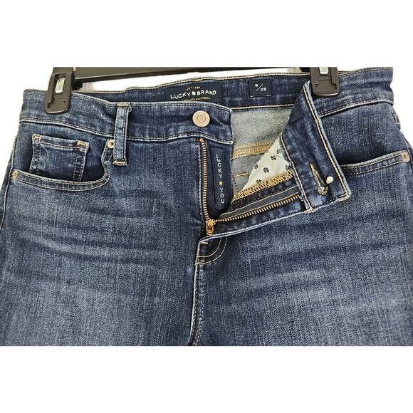 Lucky Brand ~Woman Size 8/29~ Blue AVA CROP Jeans Pockets, Logo. - Picture 4 of 16